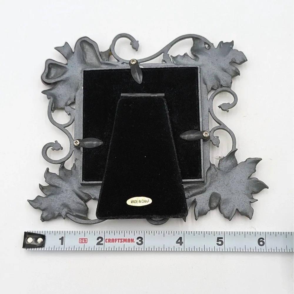 Living Quarters Holiday Gems Poinsettia 3x3 Picture Frame Rhinestone Christmas
